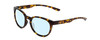 Profile View of Smith Optics Eastbank Designer Blue Light Blocking Eyeglasses in Vintage Tortoise Havana Brown Gold Unisex Round Full Rim Acetate 52 mm