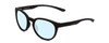 Profile View of Smith Optics Eastbank Core Designer Blue Light Blocking Eyeglasses in Matte Black Unisex Round Full Rim Acetate 52 mm