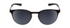 Front View of Smith Eastbank Metal Unisex Round Sunglasses Matte Black/ChromaPop Polarize 52mm