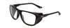Profile View of Smith Optics Embark Designer Single Vision Prescription Rx Eyeglasses in Gloss&Matte Black Unisex Wrap Full Rim Acetate 58 mm