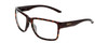 Profile View of Smith Optics Emerge Designer Reading Eye Glasses in Tortoise Havana Gold Unisex Square Full Rim Acetate 60 mm