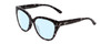 Profile View of Smith Optics Era Designer Blue Light Blocking Eyeglasses in Black Marble Tortoise Ladies Cateye Full Rim Acetate 55 mm