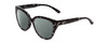 Profile View of Smith Optics Era Designer Polarized Reading Sunglasses with Custom Cut Powered Smoke Grey Lenses in Black Marble Tortoise Ladies Cateye Full Rim Acetate 55 mm