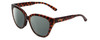 Profile View of Smith Optics Era Designer Polarized Reading Sunglasses with Custom Cut Powered Smoke Grey Lenses in Tortoise Havana Brown Gold Ladies Cateye Full Rim Acetate 55 mm