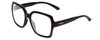 Profile View of Smith Optics Flare Designer Reading Eye Glasses in Gloss Black Ladies Oversized Full Rim Acetate 57 mm