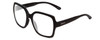 Profile View of Smith Optics Flare Designer Bi-Focal Prescription Rx Eyeglasses in Matte Black Ladies Oversized Full Rim Acetate 57 mm