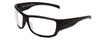 Profile View of Smith Optics Frontman Elite Designer Reading Eye Glasses in Gloss Black Unisex Wrap Full Rim Acetate 61 mm