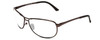 Profile View of Smith Optics Gray Man Elite Designer Bi-Focal Prescription Rx Eyeglasses in Matte Gun Metal Silver Unisex Oval Full Rim Metal 63 mm
