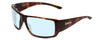 Profile View of Smith Optics Guides Choice XL Designer Blue Light Blocking Eyeglasses in Gloss Tortoise Havana Brown Gold Unisex Rectangle Full Rim Acetate 63 mm