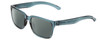 Profile View of Smith Optics Headliner Designer Polarized Sunglasses with Custom Cut Smoke Grey Lenses in Crystal Stone Blue Green Unisex Square Full Rim Acetate 55 mm