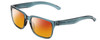Profile View of Smith Optics Headliner Designer Polarized Sunglasses with Custom Cut Red Mirror Lenses in Crystal Stone Blue Green Unisex Square Full Rim Acetate 55 mm