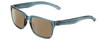 Profile View of Smith Optics Headliner Designer Polarized Reading Sunglasses with Custom Cut Powered Amber Brown Lenses in Crystal Stone Blue Green Unisex Square Full Rim Acetate 55 mm