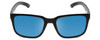 Front View of Smith Headliner Unisex Sunglasses in Black/ChromaPop Polarized Blue Mirror 55 mm