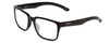 Profile View of Smith Optics Headliner Designer Single Vision Prescription Rx Eyeglasses in Gloss Black Unisex Square Full Rim Acetate 55 mm