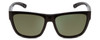 Front View of Smith Joya Ladies Square Sunglasses in Black/ChromaPop Polarized Gray Green 56mm