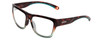 Profile View of Smith Optics Joya Designer Bi-Focal Prescription Rx Eyeglasses in Tortoise Havana Brown Gold Crystal Opal Fade Ladies Square Full Rim Acetate 56 mm