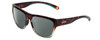 Profile View of Smith Optics Joya Designer Polarized Sunglasses with Custom Cut Smoke Grey Lenses in Tortoise Havana Brown Gold Crystal Opal Fade Ladies Square Full Rim Acetate 56 mm