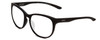 Profile View of Smith Optics Lake Shasta Designer Reading Eye Glasses in Matte Black Unisex Cateye Full Rim Acetate 56 mm