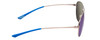 Side View of Smith Langley Unisex Aviator Sunglass Ruthenium Silver/Polarize Blue Mirror 60mm