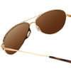 Close Up View of Smith Langley Unisex Aviator Sunglasses Rose Gold ChromaPop Polarize Mirror 60mm