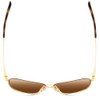 Top View of Smith Langley Unisex Aviator Sunglasses Rose Gold ChromaPop Polarize Mirror 60mm