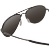 Close Up View of Smith Layback Aviator Sunglasses Gun Metal Silver/Polarized Platinum Mirror 60mm