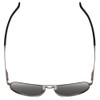 Top View of Smith Layback Aviator Sunglasses Gun Metal Silver/Polarized Platinum Mirror 60mm