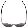 Top View of Smith Layback Unisex Aviator Sunglass Gun Metal Silver/Polarized Gray Green 60mm