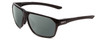 Profile View of Smith Optics Leadout PivLock Designer Polarized Reading Sunglasses with Custom Cut Powered Smoke Grey Lenses in Gloss Black Unisex Square Full Rim Acetate 63 mm