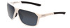 Profile View of Smith Leadout PivLock Unisex Designer Sunglasses in White/ChromaPop Black 63 mm