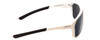Side View of Smith Leadout PivLock Unisex Designer Sunglasses in White/ChromaPop Black 63 mm