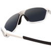 Close Up View of Smith Leadout PivLock Unisex Designer Sunglasses in White/ChromaPop Black 63 mm