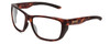 Profile View of Smith Optics Longfin Designer Reading Eye Glasses in Matte Tortoise Havana Gold Unisex Rectangle Full Rim Acetate 59 mm