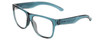 Profile View of Smith Optics Lowdown 2 Designer Single Vision Prescription Rx Eyeglasses in Crystal Stone Blue Green Unisex Classic Full Rim Acetate 55 mm