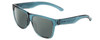 Profile View of Smith Optics Lowdown 2 Designer Polarized Sunglasses with Custom Cut Smoke Grey Lenses in Crystal Stone Blue Green Unisex Classic Full Rim Acetate 55 mm