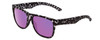 Profile View of Smith Lowdown 2 Sunglasses Black Marble Tortoise/CP Polarized Purple Mirror 55mm