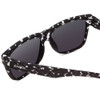 Close Up View of Smith Lowdown 2 Sunglasses Black Marble Tortoise/CP Polarized Purple Mirror 55mm