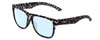 Profile View of Smith Optics Lowdown 2 Designer Blue Light Blocking Eyeglasses in Matte Black Marble Tortoise Unisex Classic Full Rim Acetate 55 mm
