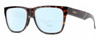 Profile View of Smith Optics Lowdown 2 Designer Progressive Lens Blue Light Blocking Eyeglasses in Tortoise Havana Brown Gold Unisex Classic Full Rim Acetate 55 mm