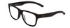 Profile View of Smith Optics Lowdown Slim 2 Designer Reading Eye Glasses in Matte Black Unisex Classic Full Rim Acetate 53 mm