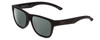 Profile View of Smith Optics Lowdown Slim 2 Designer Polarized Sunglasses with Custom Cut Smoke Grey Lenses in Matte Black Unisex Classic Full Rim Acetate 53 mm