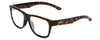Profile View of Smith Optics Lowdown Slim 2 Designer Reading Eye Glasses in Vintage Tortoise Havana Brown Gold Unisex Classic Full Rim Acetate 53 mm