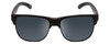 Front View of Smith Lowdown Split Unisex Classic Sunglasses in Black/ChromaPop Polarized 56 mm