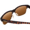 Close Up View of Smith Lowdown Split Unisex Classic Sunglass Tortoise Gold/CP Polarize Brown 56mm