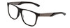 Profile View of Smith Optics Lowdown Steel XL Designer Reading Eye Glasses in Gloss Black Unisex Classic Full Rim Acetate 59 mm