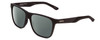 Profile View of Smith Optics Lowdown Steel XL Designer Polarized Sunglasses with Custom Cut Smoke Grey Lenses in Matte Black Unisex Classic Full Rim Acetate 59 mm