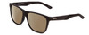 Profile View of Smith Optics Lowdown Steel XL Designer Polarized Reading Sunglasses with Custom Cut Powered Amber Brown Lenses in Matte Black Unisex Classic Full Rim Acetate 59 mm