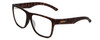 Profile View of Smith Optics Lowdown Xl 2 Designer Progressive Lens Prescription Rx Eyeglasses in Matte Tortoise Havana Gold Unisex Classic Full Rim Acetate 60 mm