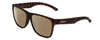 Profile View of Smith Optics Lowdown Xl 2 Designer Polarized Reading Sunglasses with Custom Cut Powered Amber Brown Lenses in Matte Tortoise Havana Gold Unisex Classic Full Rim Acetate 60 mm