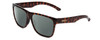 Profile View of Smith Optics Lowdown Xl 2 Designer Polarized Reading Sunglasses with Custom Cut Powered Smoke Grey Lenses in Tortoise Havana Gold Unisex Classic Full Rim Acetate 60 mm